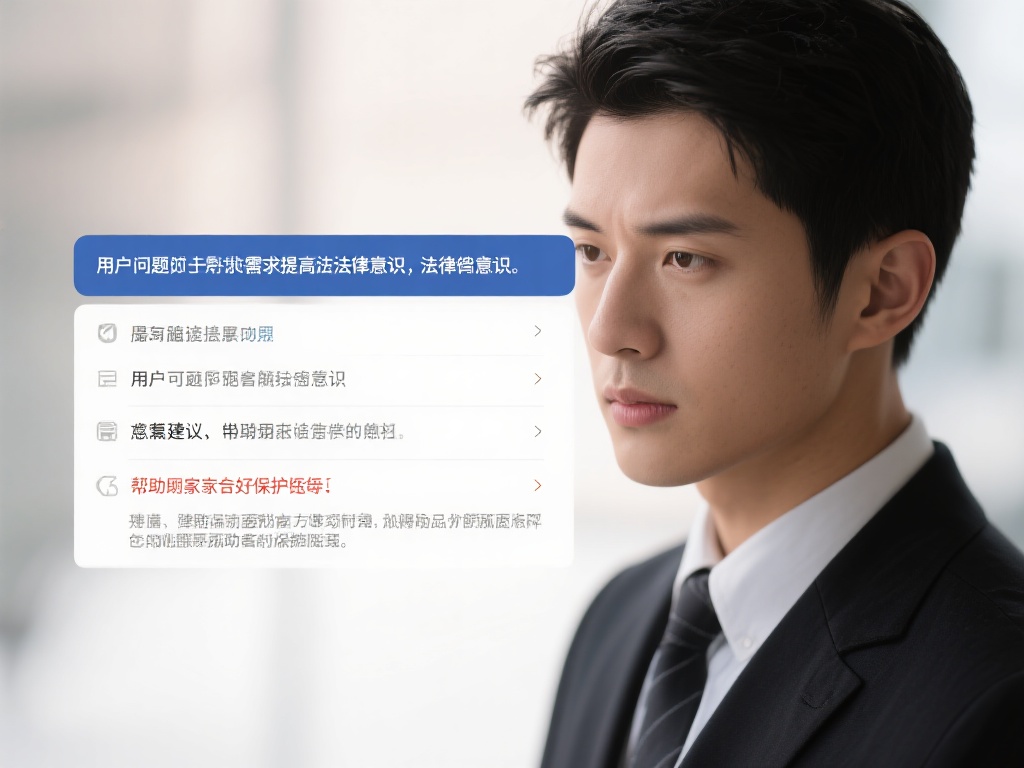 面对这类问题，用户首先需要提高自身的法律意识，避免